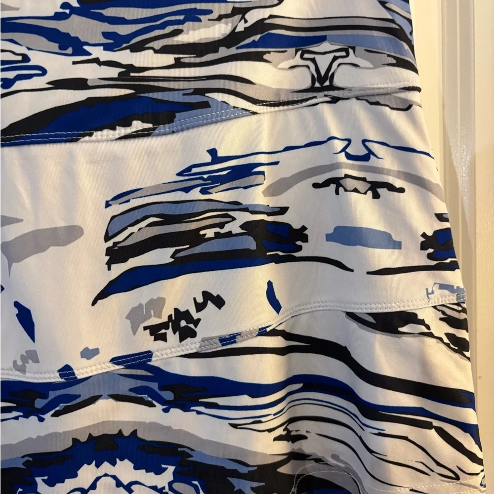 Bolle’ Blue and White Abstract Print  athletic Skort Sz L - Picture 3 of 6